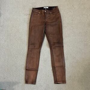Henry & Belle Super Skinny Ankle Jeans Bronze Mid Rise Stretchy Womens Size 28
